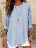 Urban Style Striped Long Sleeve Tshirt With Polyester Fabric For Casual Office Wear