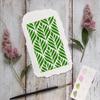 Geometric Floral Pattern Stencil for DIY Wall Painting