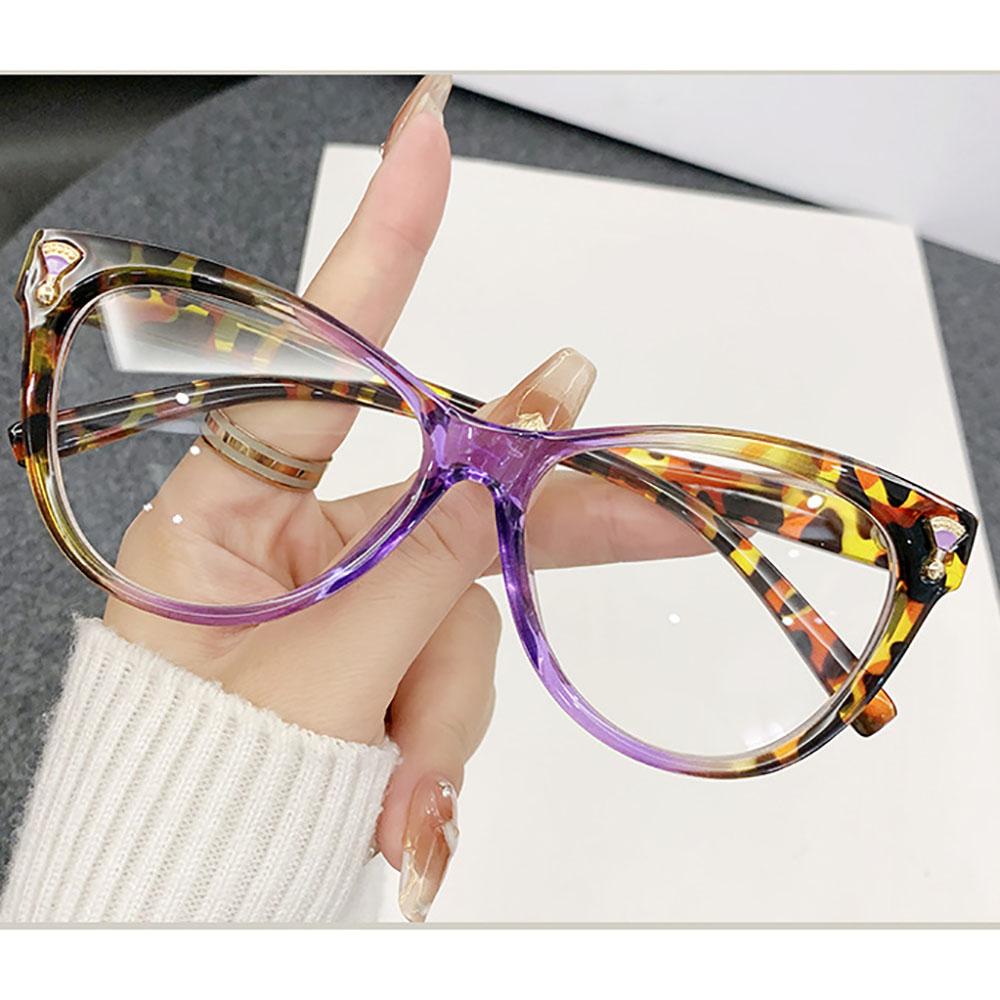 Fashion Women'S Spectacles Large Frame Blue Light Blocking Glasses Anti Blue Light Eyewear Anti Blue Light For Fashion Outfits