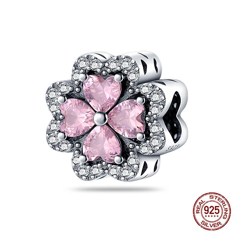 Copper Charms Fits Charms 3Mm Original Bracelet Womens Heart-Shaped Key Charms Beads Diy Fine Jewelry Gifts