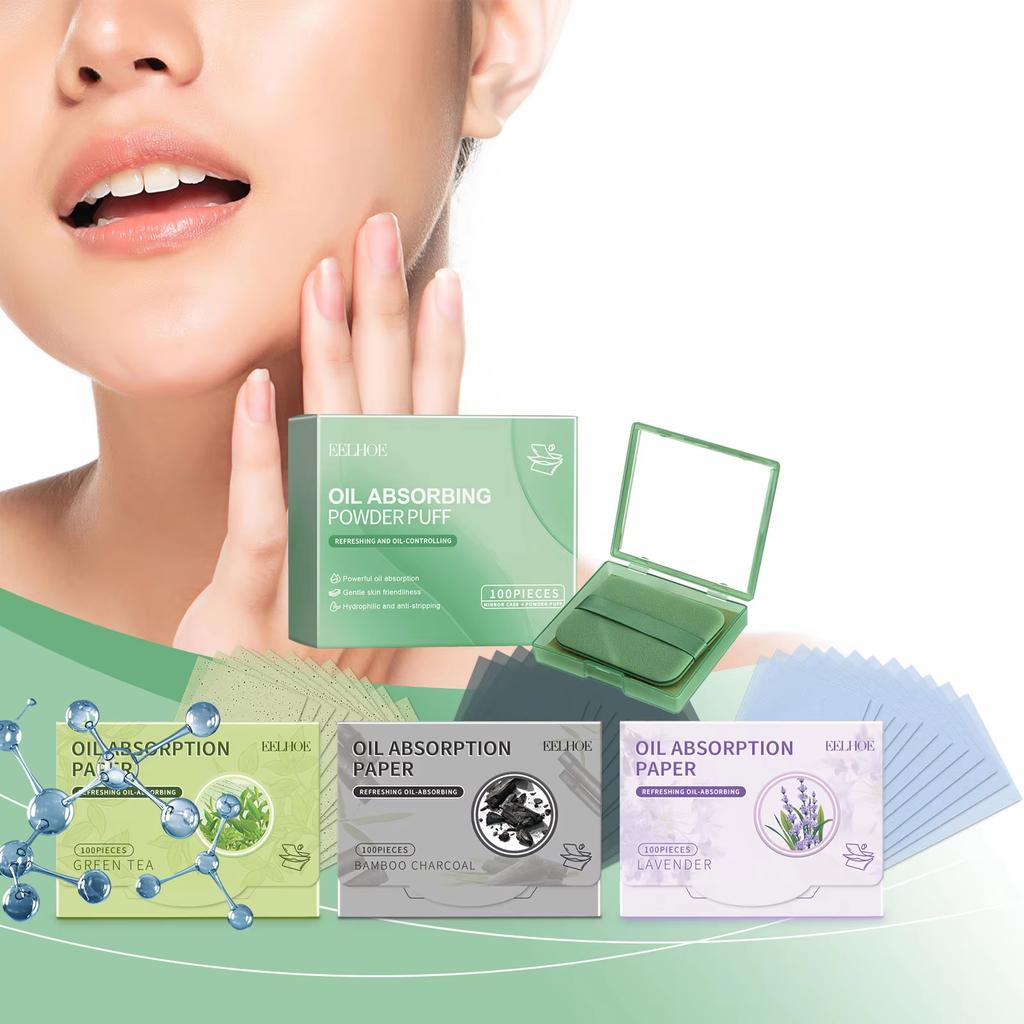 Oil Blotting Paper Sheets for Face Cleaning Matting Face Wipes Set Professional Facial Cleaning Oil-Absorbing Paper Makeup Tools