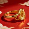 Classic Vietnamese Sand Gold Fire-Baked Wedding Ring – Stylish, Durable, Non-Tarnishing Jewelry
