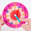 Teaching Aids Learning Clock Hour Minute Second Cognition Wooden Clock Toys Kids Time Enlightenment