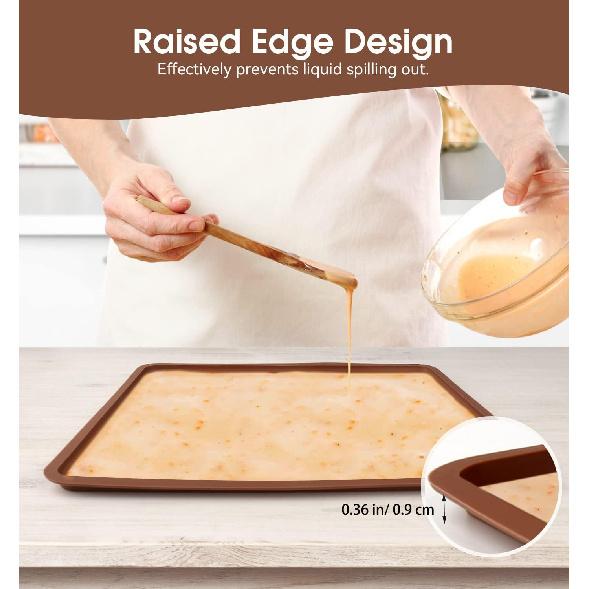 4 шт. Силиконовые коврики для дегидратора с бортиком, совместимые с Cosori CP267-FD и Magic Mill, Силиконовые противни без BPA, Лист для фруктовых рулетов для фруктов