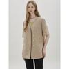 Linen Collarless Jacket C262msf040