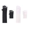 Black White Nail UV Blocking Gloves Polyester Nail Painting Gloves Nail Art Glove  Nail Art