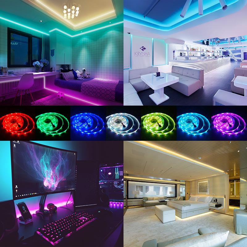 Cheap 130M LED Strip Lights Bluetooth LED RGB 5V USB RGB Lights