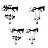 Gothic Home Accents Halloween Ghost Swing Bat WELCOME Wind Chime, Bell Door Decoration with Vintage Copper Dead Tree Silhouette Bells, Rustic