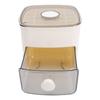 2 Tier Ice Cube Trays with Large Capacity Bin Sealed Transparent Lid Tongs Easy Release Stackable Ice Maker Set for