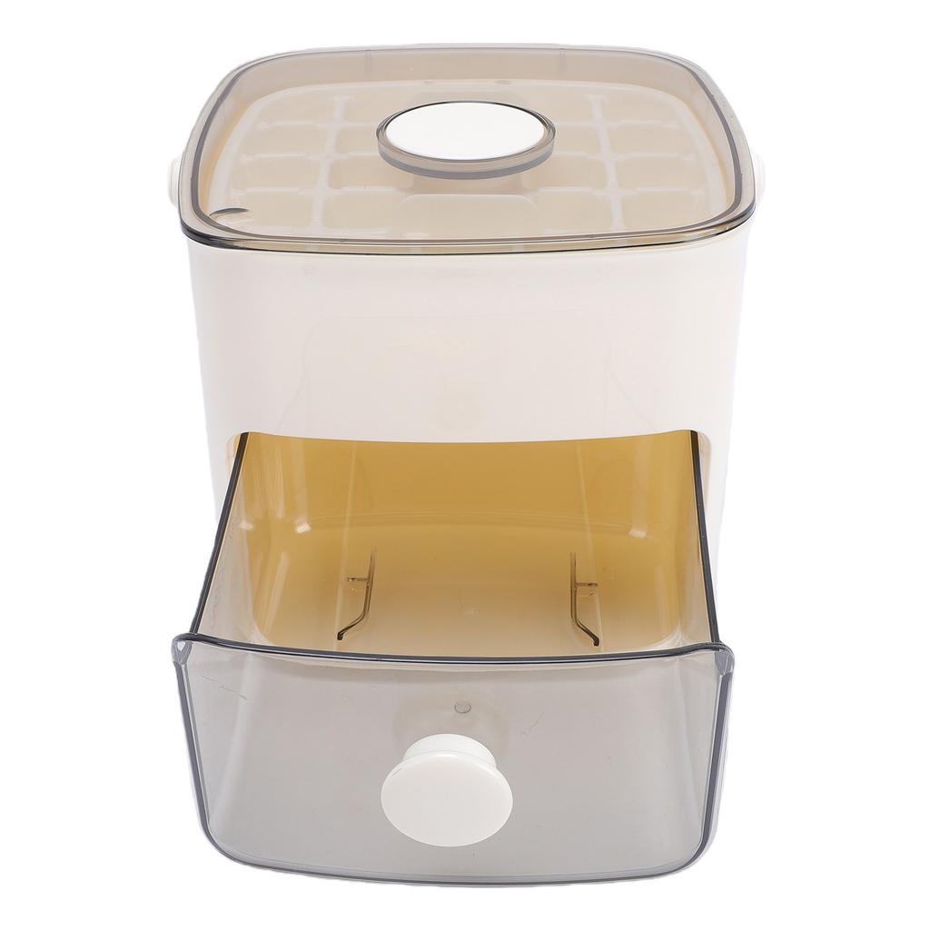 2 Tier Ice Cube Trays with Large Capacity Bin Sealed Transparent Lid Tongs Easy Release Stackable Ice Maker Set for