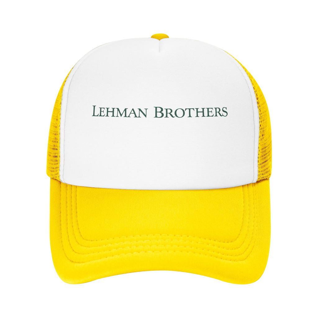 Lehman Brothers Baseball Cap  Outdoor Sports Breathable Trucker Hat Men Adult Streetwear Print Snapback Cap