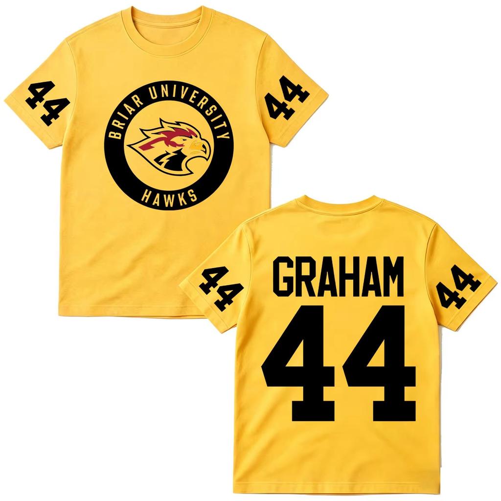 2026 Sommer Mode Trendiges T-Shirt Herren Damen Vintage Oberteil Off Campus TV-Serien T-Shirts Graham 44 Briar University Herren Damen Kleidung Mode T-Shirt