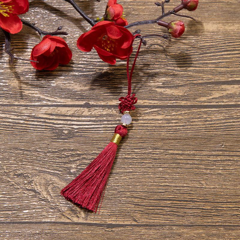 Čínský uzel Třásně Třásně Polyesterové Třásně Národní styl DIY Závěsná Třásně Záložka USB Disk Sáček Sáček Příslušenství