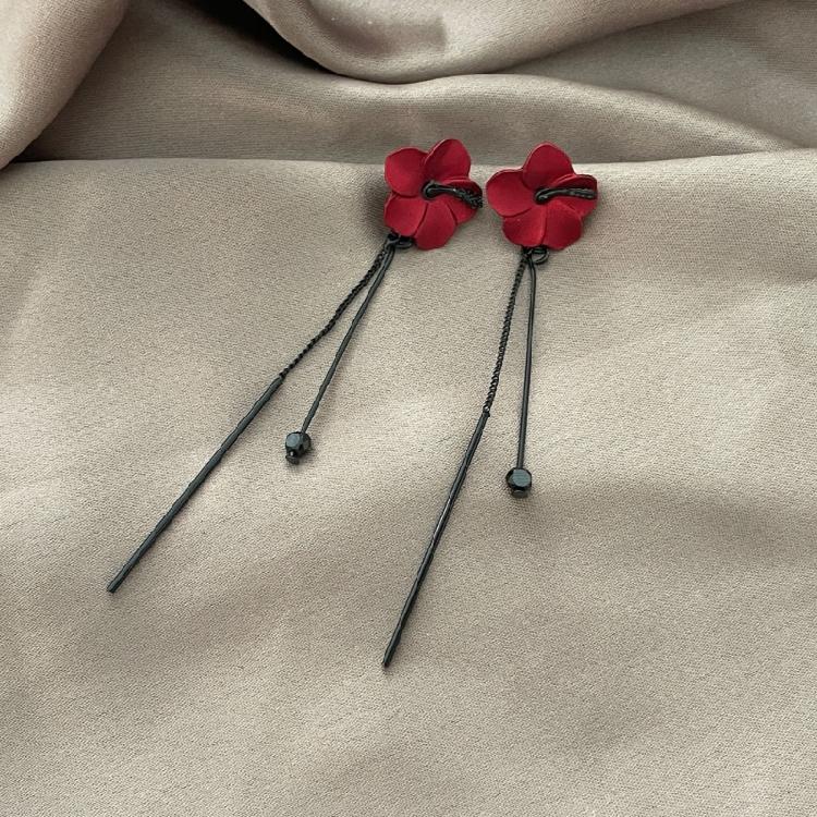 Fashion Drop Floral Tassels Earrings Lightweight Alloy Dangling Jewelry Elegant Ear Accessories Gift for Women