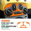 for Fiat 500 Abarth 595 2012 2013 2014 2015- Made of Alcantara Suede Sticker Central Ac Panel Trim Car Interior Accessories