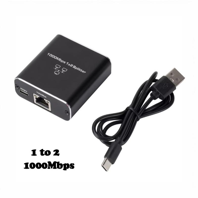 1 Set 1000Mbps Network Connector Gigabit Ethernet Switch Rj45 Splitter Lan Gigabit Extension Adapter For Router Pc Laptop Tv Box