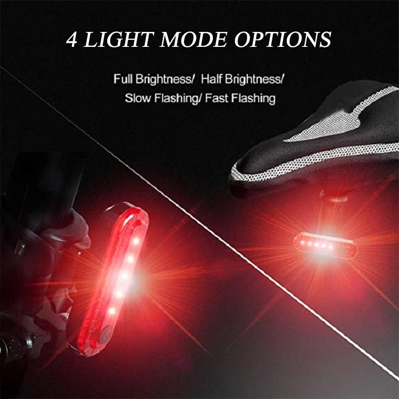 Night Cycling Tail Light Superbright Bike Warning Headlight Mountain Bicycle Led Lights Tail Lamp MTB Riding Flashlight