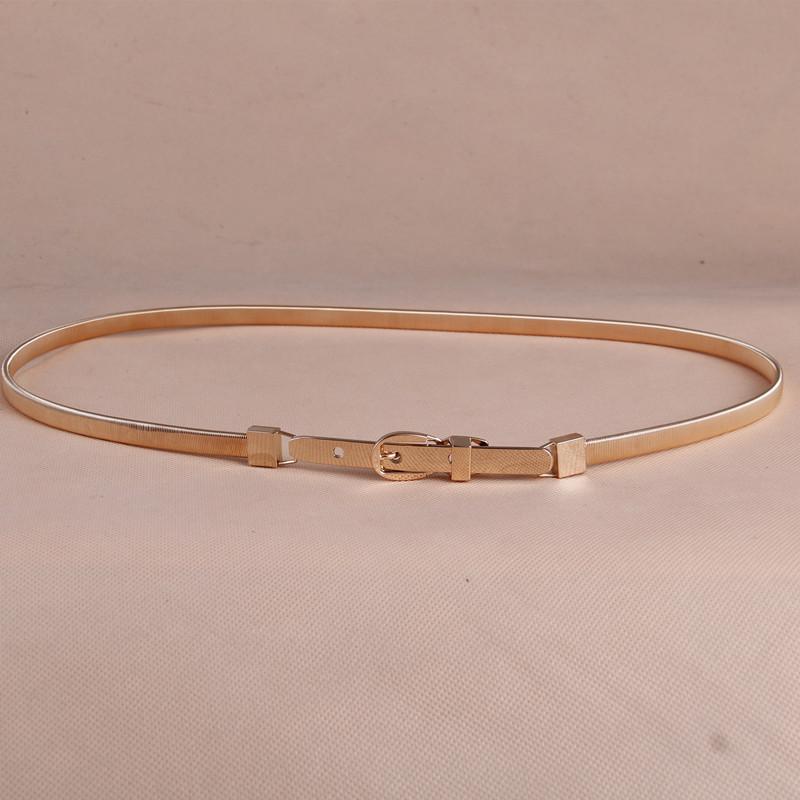 Women'S Decoration Simple Thin Belt, Metal Elastic Belt Belt Belt Chain With Skirt