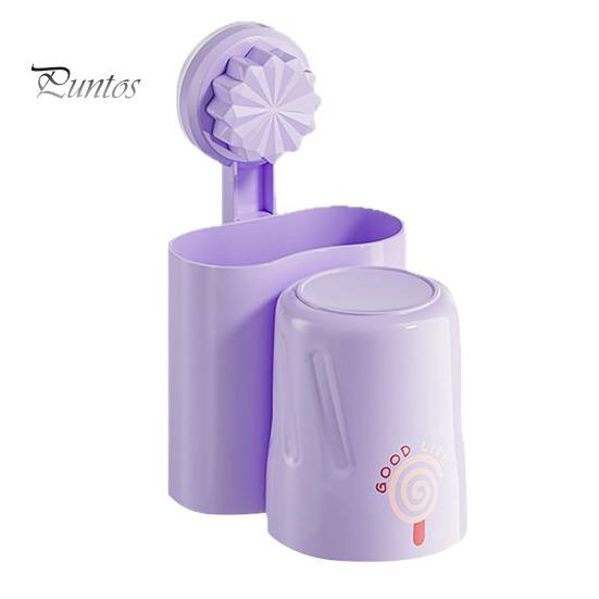 

Настенный держатель для зубных щеток с присоской, легко устанавливается, не требует пробивки, органайзер для ванной комнаты, экономящий место фиолетовый