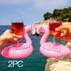 Mini Aufblasbarer Flamingo Donut Pool Schwimmendes Spielzeug Getränk Schwimmender Getränkehalter Schwimmring Party Spielzeug Strand Kinder Erwachsene Pool Supplie