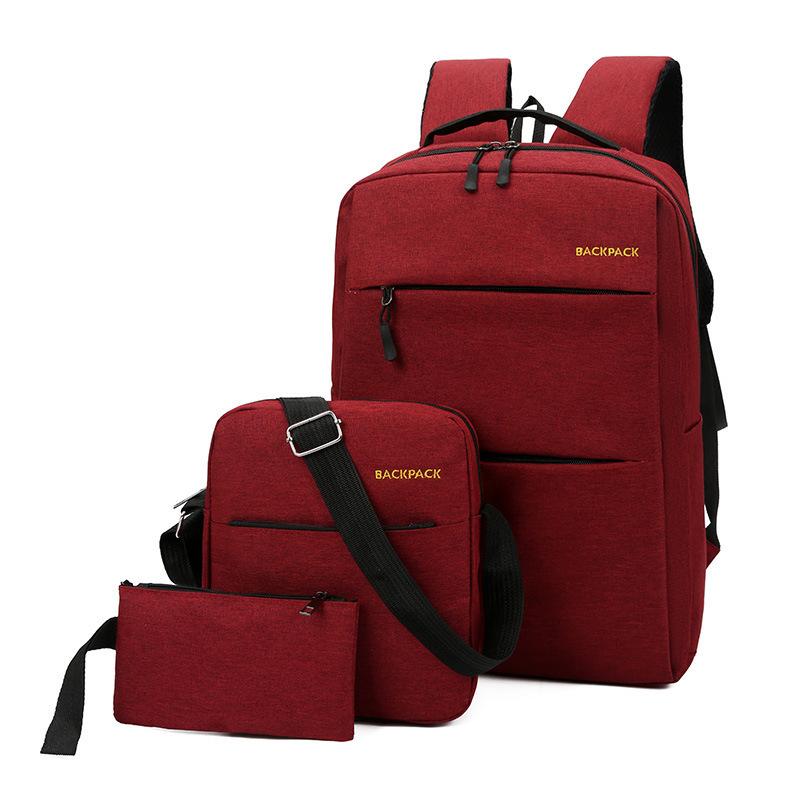 Batoh Three Piece Business Backpack Batoh plátěná taška Studentská taška