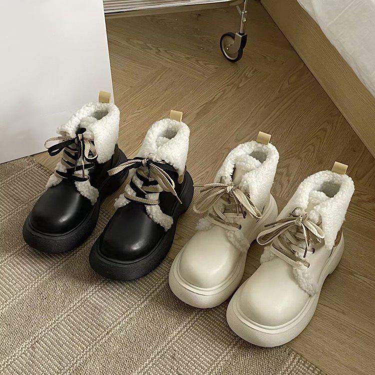 Snow Boots Calf Women's Boot Wool Women's Warm Shoes Winter