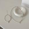 Dopamine Color Beaded Pearl Bow Necklace Bracelet Female Cute Exquisite Fashion Versatile Neck Chain Collarbone Chain