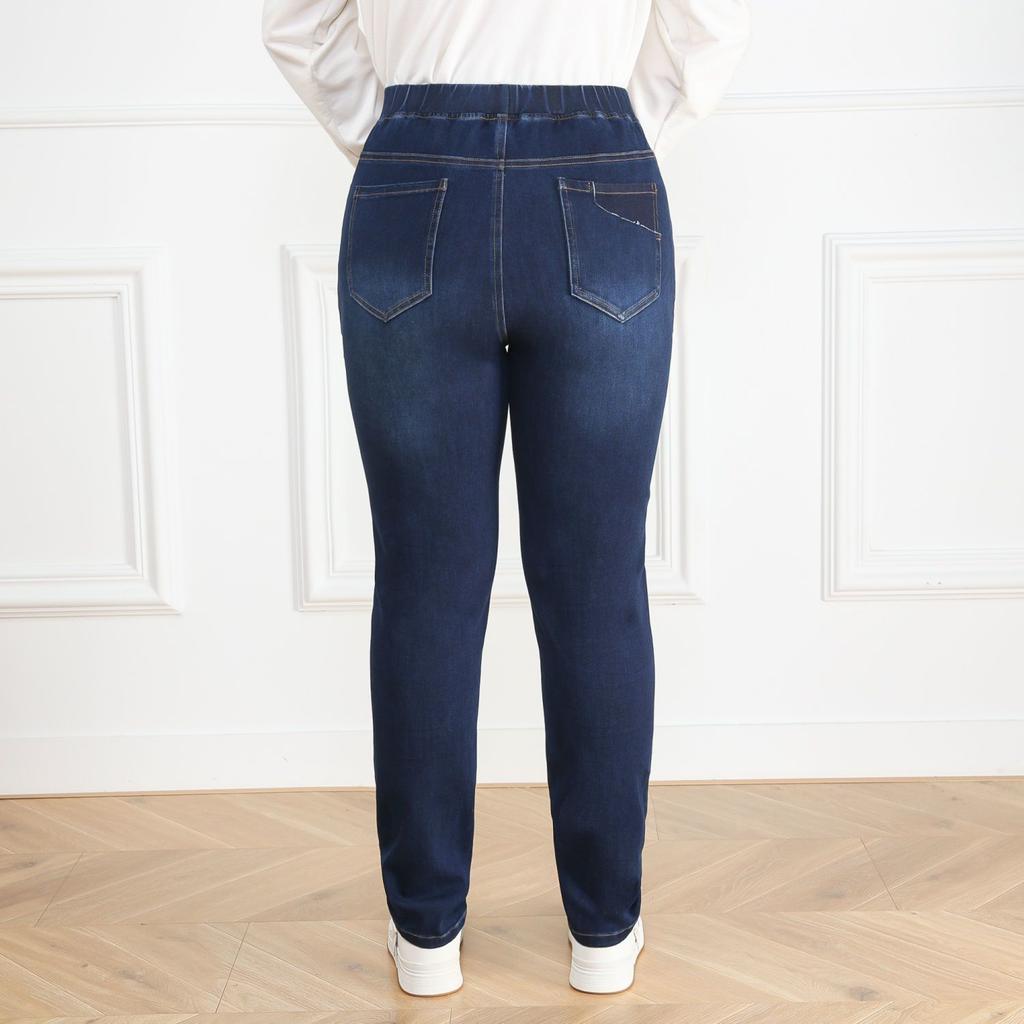 Women's Plus-size Jeans   High-waisted Stretch Skinny Jeans  Autumn Long Skinny Jeans