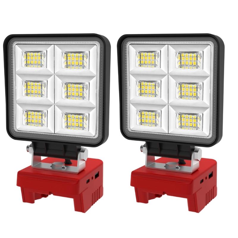 Portability Camping Work Light MultiFunction Lighting Tool for 18V/20V Tool Battery with USB & Type C Charging Port