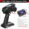 DUMBORC 2.4G 10CH Digital Radio Remote Controller DDF-350 Transmitter with Receiver  for RC Car Boat Tank LCD FHSS System