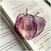 Delicate Transparent Acrylic Apple Bookmark Reading Mark Student Gift Premium Feeling Cute Grape Tomato Bookmarks