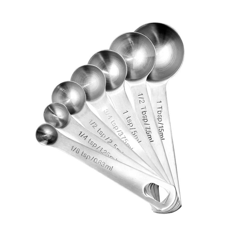 304 Nerezová ocel odměrná lžíce odměrka s odstupňovaným měřidlem lžička na sůl lžička na sušené mléko pečení vážení koření nástroj