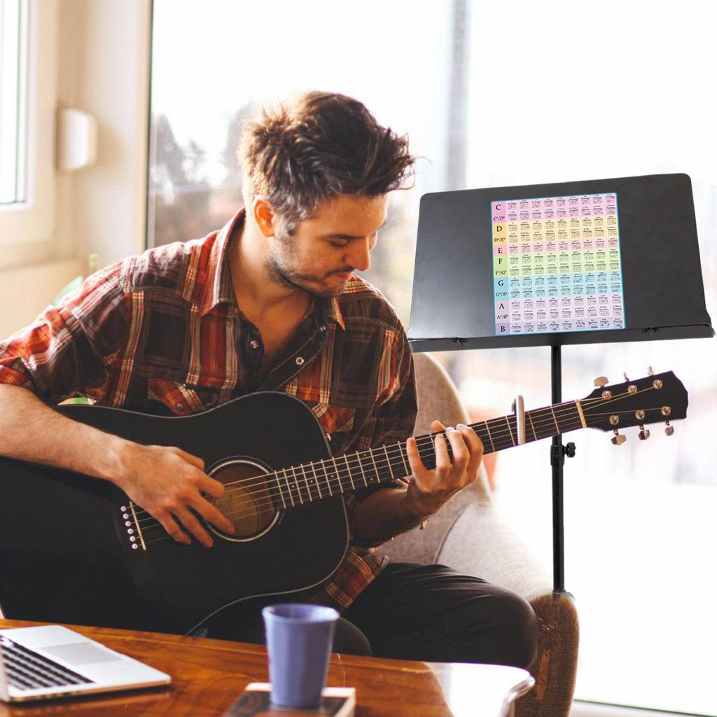 Guitar Chords Chart Guitar Chord Poster Guitar Poster Instrument Note Chart Chord Spectrum Fingering Chart Note Poster