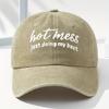 Letter Printed Baseball Cap Classic Washed Old Retro Peaked Cap Outdoor Leisure Sports Breathable Sun Hat