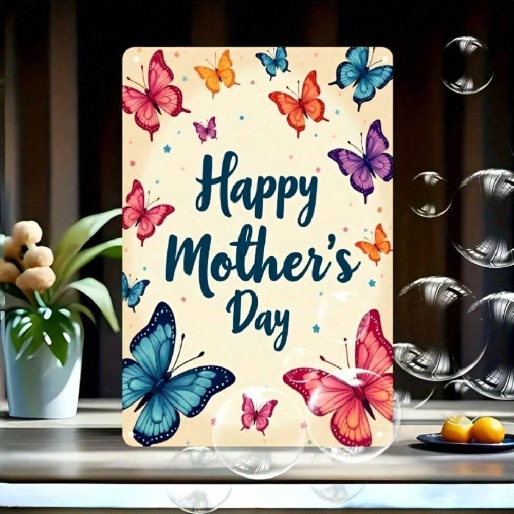 

Metal Poster Butterfly Wall Art, Living Room Decor, Mother Day Gift