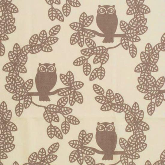 Dyeing Anbo Hand Towel On a Authentic Dyed Cotton Made In 35cm X 100cm "Owl Branch, Brown" 100% Tokuoka, Japan,