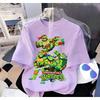 NickelodeonNinja Nick - Children Ninja Turtles Pattern Printed Pure Cotton Soft-Fitting T-Shirt for Kids - Cute Top