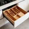 Sustainable Wooden Cutlery Solution With Customizable Compartments For Blades And Cooking Tools