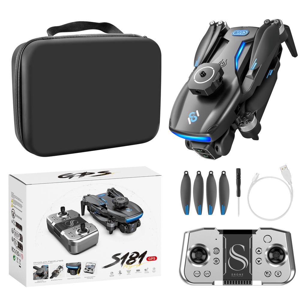 Neue S181 GPS-Rückkehrdrohne 5G Professionelle 8K HD-Luftaufnahmen Dual-Kamera Omnidirektionale Hindernisvermeidung Eders RC-Spielzeug