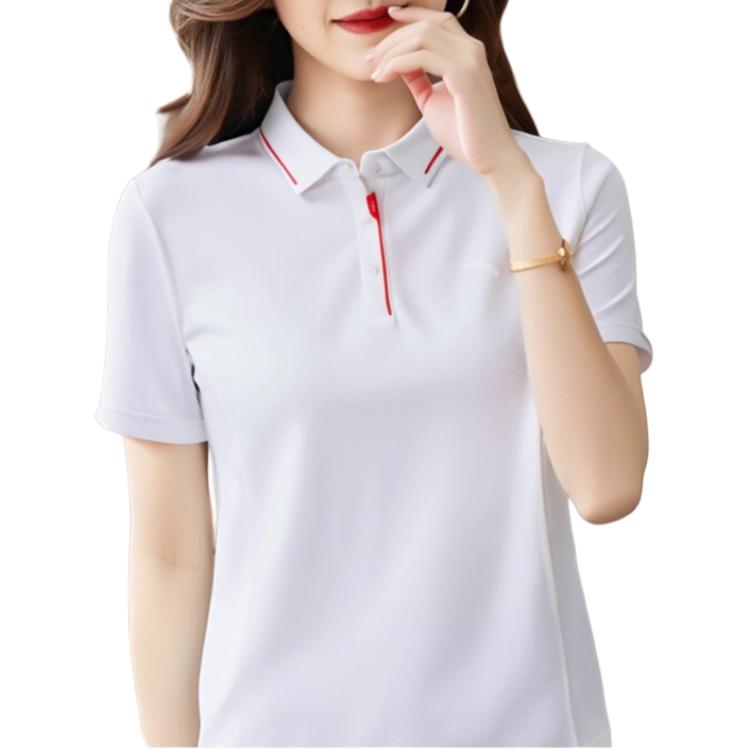 Anta Training Series Sports Casual Simple Solid Color Pullover Short Sleeve Polo Shirt Women Polo Shirts Snow-White 162527126-1