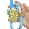 Shuibei 999 Fine Gold Lucky Cat Wealth Ingot Mobile Phone Lanyard & Bag Pendant