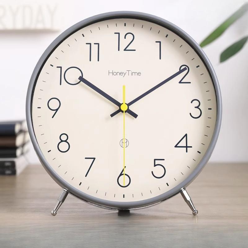 Desktop Clock Pendulum Table Top Alarm Clock Household Alarm Clock Living Room Silent Table Clock Simple Watch Ornament Placement Pendulum Clock