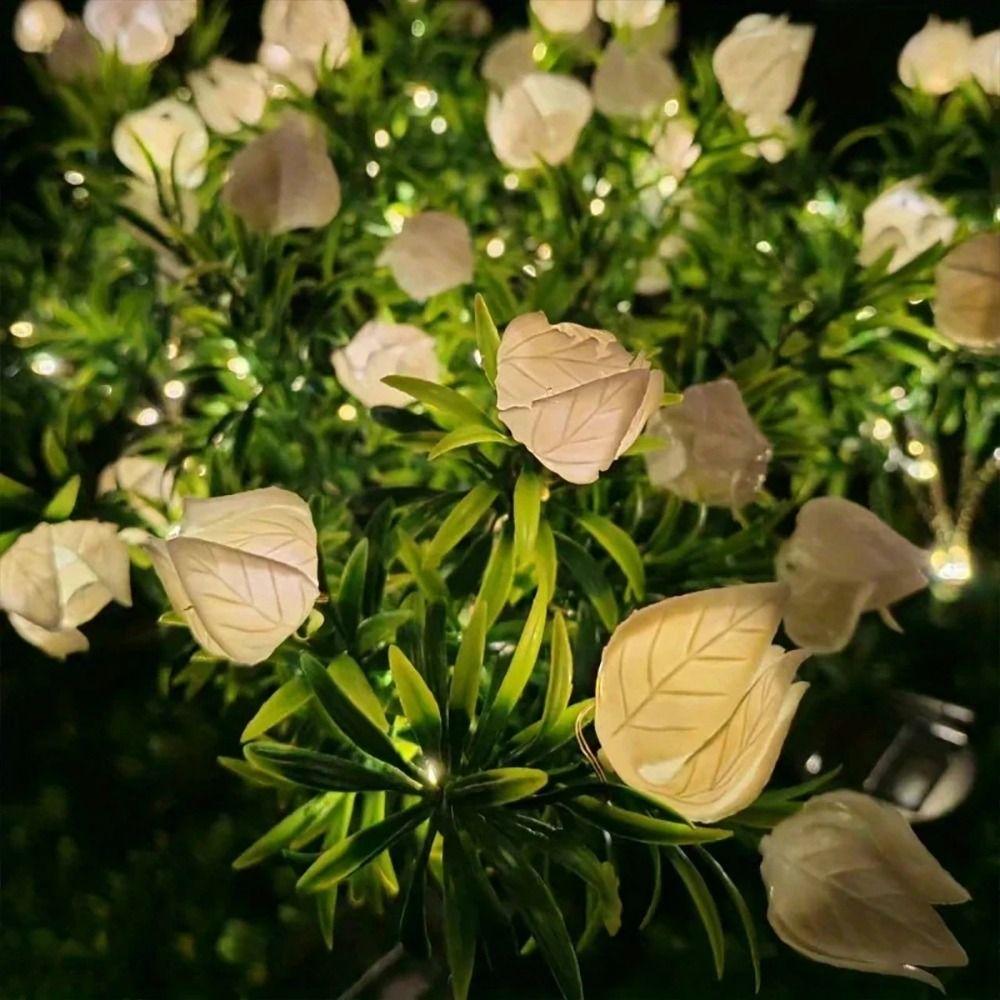 Gardenia Flower Outdoor Solar Garden Light 42LED Solar Gardenia Lantern  Lawn Lighting