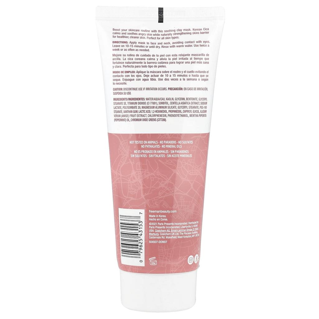 Soothing Korean Cica Clay Beauty Mask, All Skin Types, 175Ml(6Fl Oz)