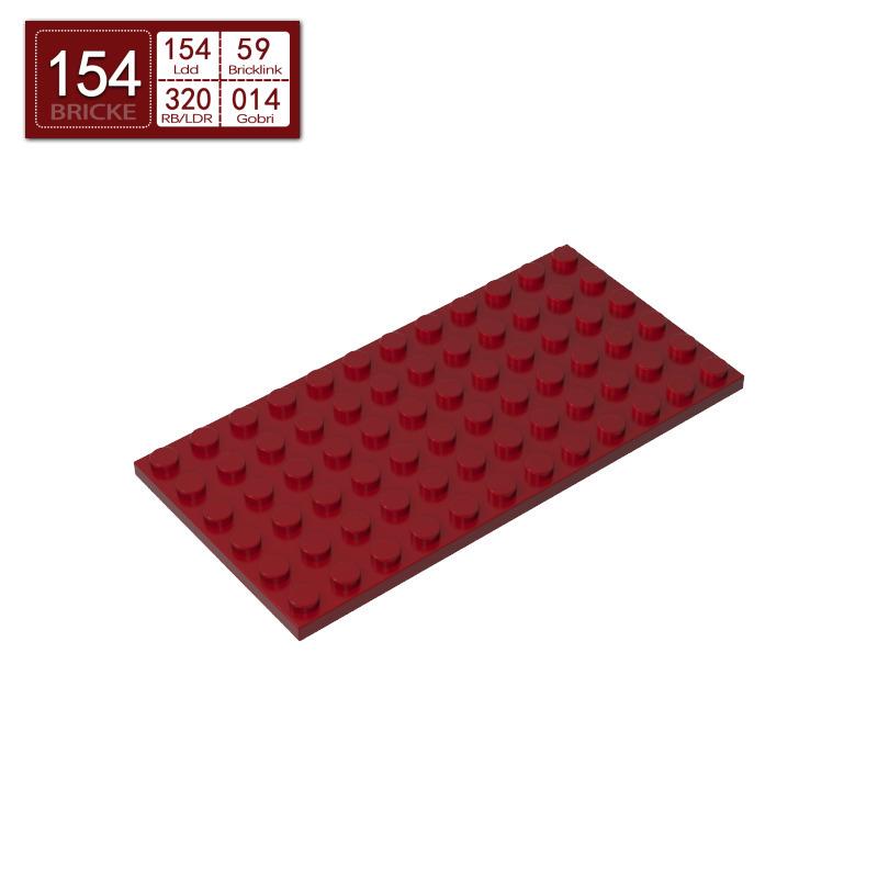 BRICKE 6x12 Guest Plates, Compatible with Lego 3028 - MOC Loose Parts for Building Blocks Education 50g (~5pcs)