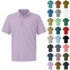 Mens Short Sleeve Polo Shirt Breathable Quick Dry Wrinkle Sun Classic Collar Button Top