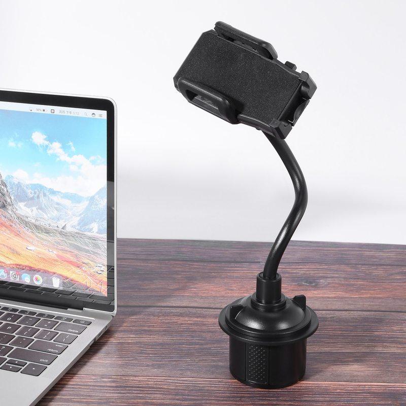 AA92-Universal Car Mount Adjustable Gooseneck Cup Holder Cradle For Cell Phone чёрный