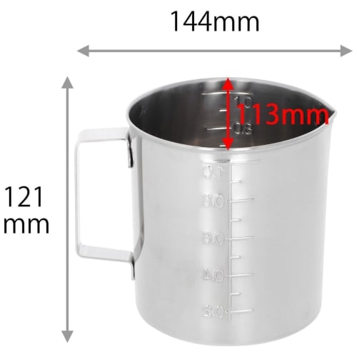 Made in Japan Takagi Stainless Steel Measuring Cup, Boxed, 1000cc