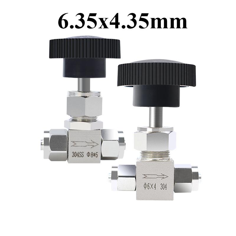 6 8 10 12 mm 1/4" 3/8" 1/2" Pollici Tubo Rapido a Svitare Valvola ad Ago in Acciaio Inossidabile 304 Controllo Flusso Aria Acqua Olio