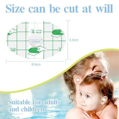 60Pcs Waterproof Ear Covers for Adults & Kids Disposable Swimming Shower Ear Stickers for Toddlers Bathing Safety
